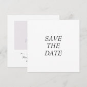 Minimale Typografie Save the Date (Vorne/Hinten)