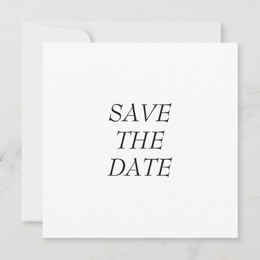 Minimale Typografie Save the Date (Vorderseite)