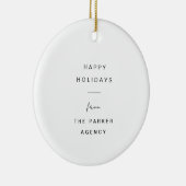 Minimale Typografie | Schwarz-Weiß-Unternehmen Keramik Ornament (Rechts)