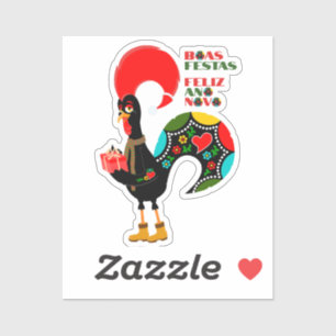 Minimale Typografie Weihnachten Portugiesische Grü Aufkleber