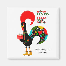 Minimale Typografie Weihnachten Portugiesische Grü Magnet