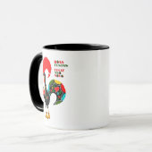 Minimale Typografie Weihnachten Portugiesische Grü Tasse (Vorderseite Links)
