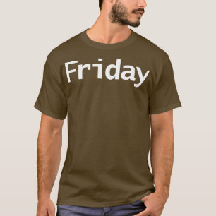 Minimale Typografie Weißer Text T-Shirt