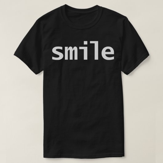 Minimale Typografie, weißer Text T-Shirt (Design vorne)