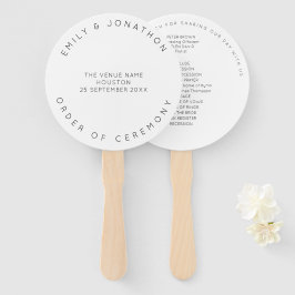 Minimale Typografie White Customizing Hochzeit Fächer