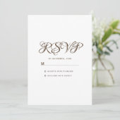 Minimale Typografie White Wedding RSVP Karte (Stehend Vorderseite)