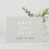 Minimale typografische Darstellung Save the Date (Stehend Vorderseite)