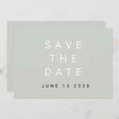 Minimale typografische Darstellung Save the Date (Vorne/Hinten)
