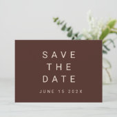 Minimale typografische Herbstplatte Save the Date (Stehend Vorderseite)
