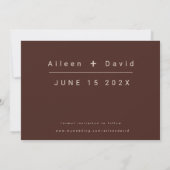 Minimale typografische Herbstplatte Save the Date (Rückseite)