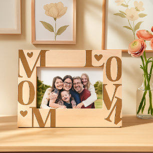 Minimale Typografische Mama Liebe Elegent Geätzte Rahmen
