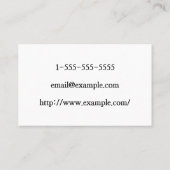 Minimale u. moderne Reise-Berater-Visitenkarte Visitenkarte (Rückseite)