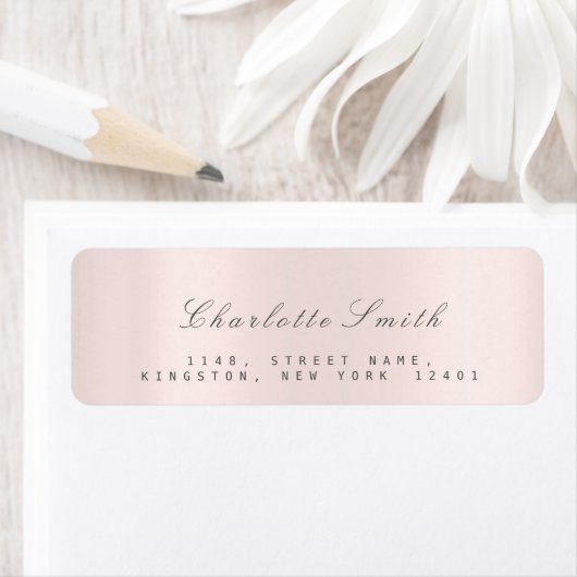 Minimale UAWG Pink Rose Blush Rücksendeadressen-Au (Insitu)