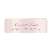 Minimale UAWG Pink Rose Blush Rücksendeadressen-Au (Vorne)