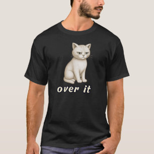 Minimale Überdruss-Katze-Ruhe-Stimmung-Illustratio T-Shirt