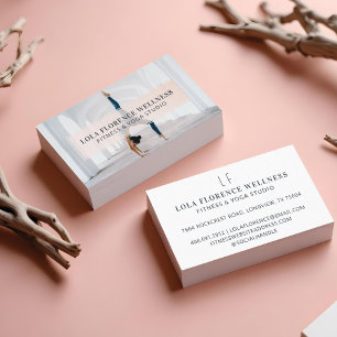 Minimale und Berufliche Foto Yoga Studio Fitness Visitenkarte