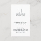 Minimale und Berufliche Foto Yoga Studio Fitness Visitenkarte (Rückseite)