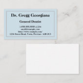 Minimale und einfache allgemeine Zahnarztkarte Visitenkarte (Vorne/Hinten)