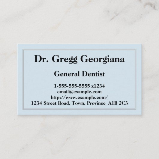 Minimale und einfache allgemeine Zahnarztkarte Visitenkarte (Vorderseite)