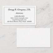 Minimale und einfache Anwaltskarte Visitenkarte (Vorne/Hinten)