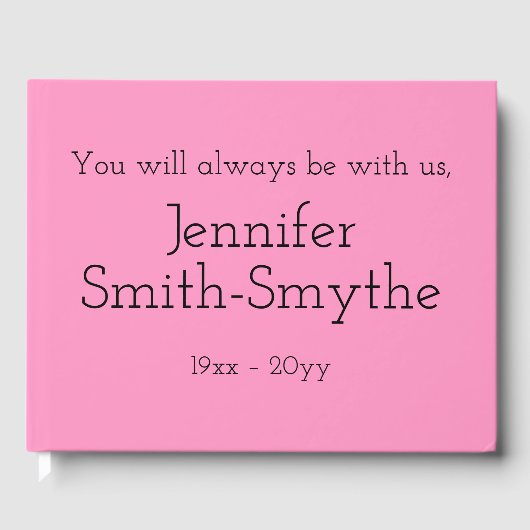 Minimale und einfache Beerdigung/Gedenkbuch Gästebuch (Vorderseite)