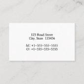 Minimale und einfache Berufliche Visitenkarte (Rückseite)