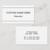 Minimale und einfache Berufliche Visitenkarte (Vorne/Hinten)