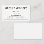 Minimale und einfache öffentliche Notar-Visitenkar Visitenkarte (Vorne/Hinten)