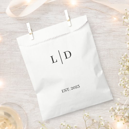 Minimale und einfache Personalisierte Hochzeit Geschenktütchen (Ausgeschnitten)