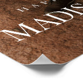 Minimale und elegante Foto-Monogramm-Hochzeit Poster (Ecke)