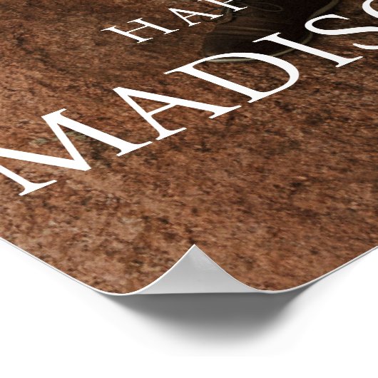 Minimale und elegante Foto-Monogramm-Hochzeit Poster (Ecke)