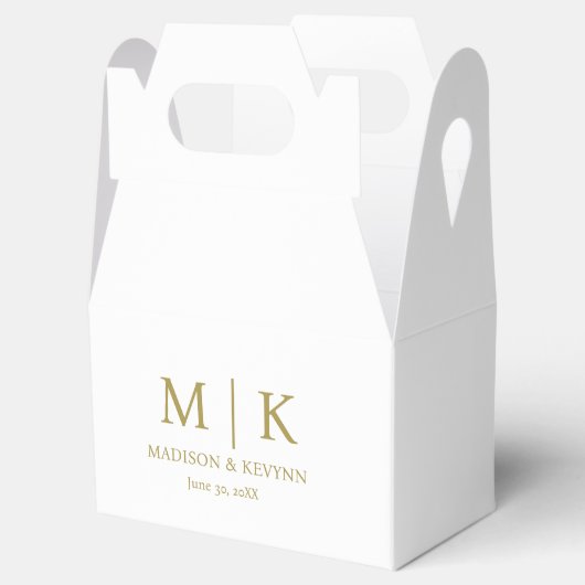 Minimale und elegante Mongram-Hochzeit Geschenkschachtel (Geöffnet)