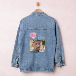 Minimale und lustige benutzerdefinierte Hinzufügen Jeansjacke