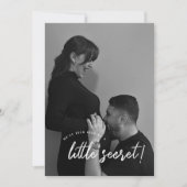 Minimale und moderne 'Little Secret' Foto Schwange Ankündigung (Vorderseite)