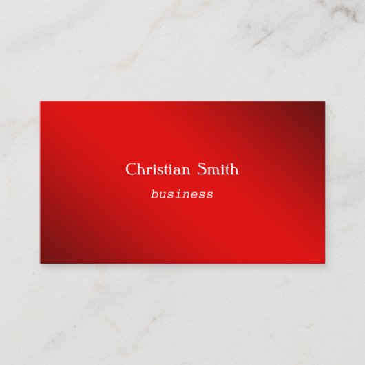 Minimale und moderne rote Visitenkarte (Vorderseite)