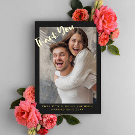 Minimale und moderne Script Custom Wedding Vielen  Folien Feiertagskarte