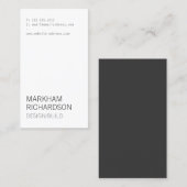 Minimale und moderne weiße Visitenkarte (Vorne/Hinten)