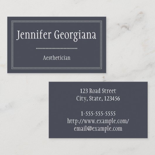 Minimale und saubere Aesthetikerkarte Visitenkarte (Vorne/Hinten)