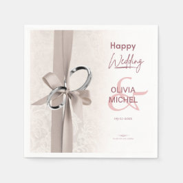 Minimale und schicke Hochzeit Serviette