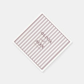 Minimale und schicke personalisierte Hochzeit  Serviette (Ecke)