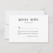 Minimale und schicke RSVP-Karte für Schwarz und Ho RSVP Karte (Vorderseite)
