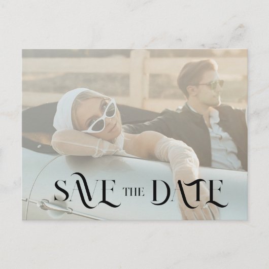 Minimale und schicke Save the Date Einladung (Vorderseite)