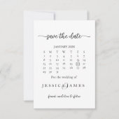 Minimale und schicke Schwarz-Weiß-Hochzeit Save The Date (Vorderseite)