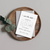 Minimale und schicke Schwarz-Weiß-Hochzeit Save The Date