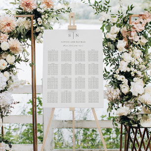 Minimale und schicke Seite Green Wedding Seating C Poster
