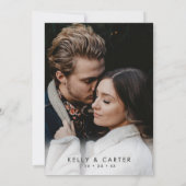 Minimale und schicke Typografie Script-Foto Hochze Einladung (Rückseite)