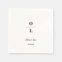 Minimale und schicke Weiß- und Schwarz-Hochzeit