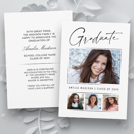 Minimale Unique Calligraphy Skript Grad 4 Foto Ankündigung