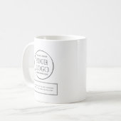 Minimale Unternehmensfirma Logo Name Kaffeetasse (Vorderseite Links)