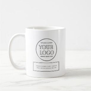 Minimale Unternehmensfirma Logo Name Kaffeetasse